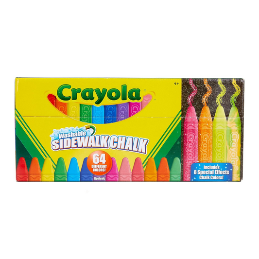 Crayola Washable Sidewalk Chalk 64 Different Colors (Includes 8 Special Effects Chalk Colors)