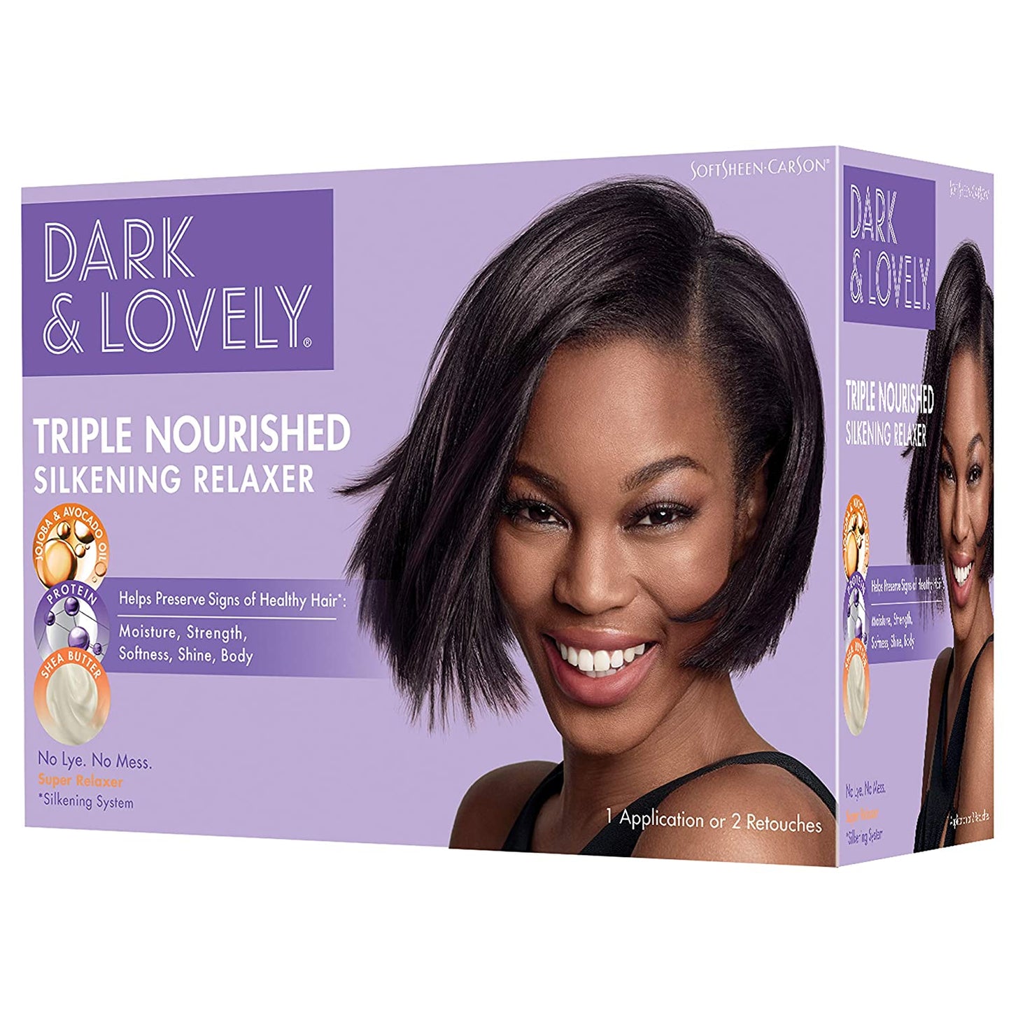 SoftSheen-Carson Dark & Lovely Triple Nourished Silkening Hair Relaxer, 1 Application or 2 Retouches