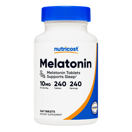 Nutricost Melatonin 10mg Supports Sleep Supplement 240 Tablets