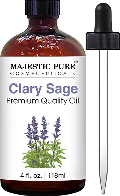 Majestic Pure Clary Sage Oil, Premium Quality, 4 fl. oz.