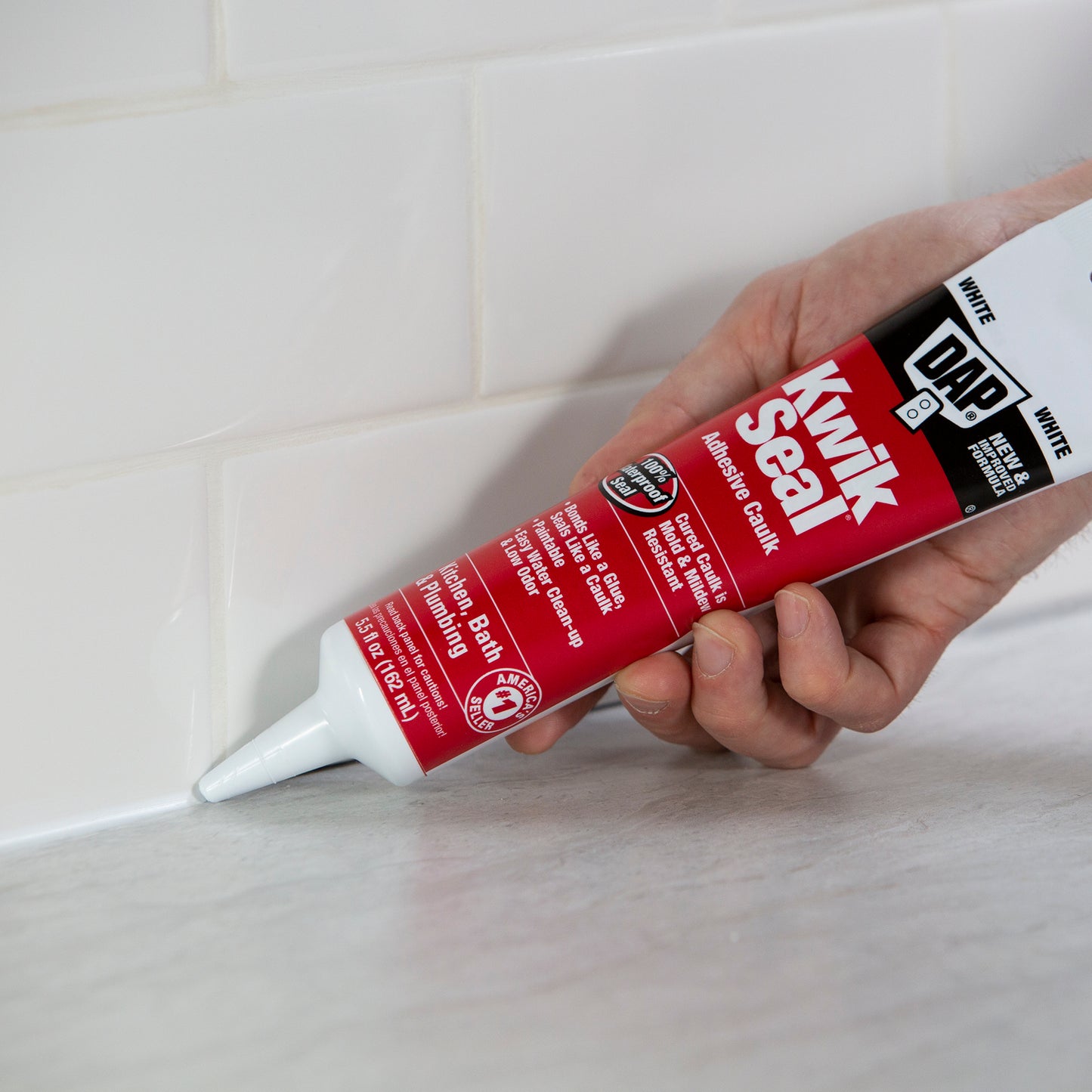 DAP Kwik Seal CLEAR Adhesive Caulk for Kitchen Bath & Plumbing 5.5 Oz PACKAGING MAY VARY
