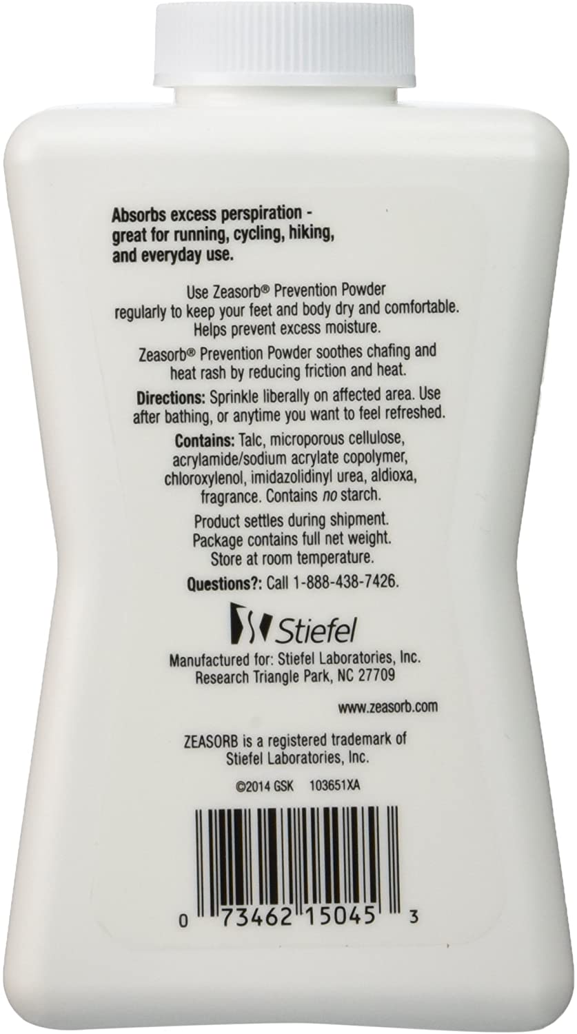 Zeasorb Prevention Super Absorbent Powder, 2.5 oz. / 71g Helps Prevent Excess Moisture