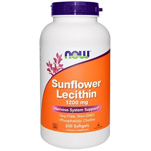 Now Sunflower Lecithin 1200 Mg-200 Softgels