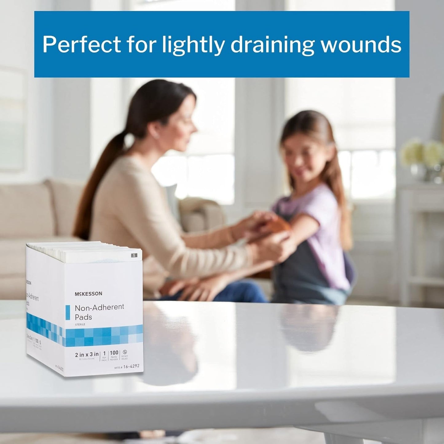 McKesson Non-Adherent Pads, Sterile, 2 X 3 Inhes, 100 Pack