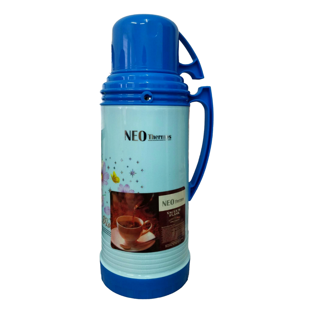 NEOThermos Plastic Thermos Insulated Vaccuum Flask for Hot Water 2 Liters
