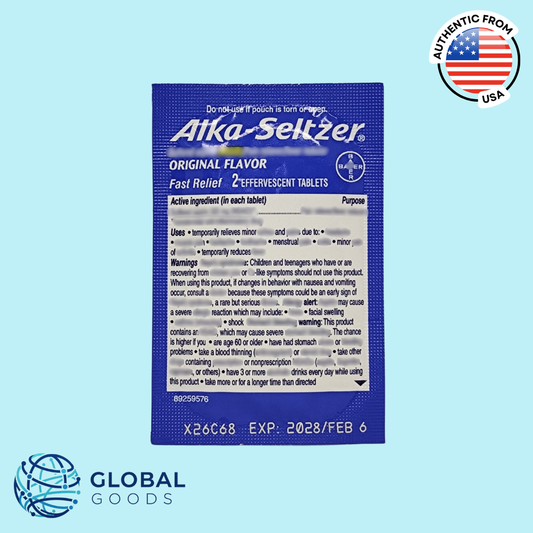 Alka-Seltzer Effervescent Tablets Original Flavor, 2 Tablets