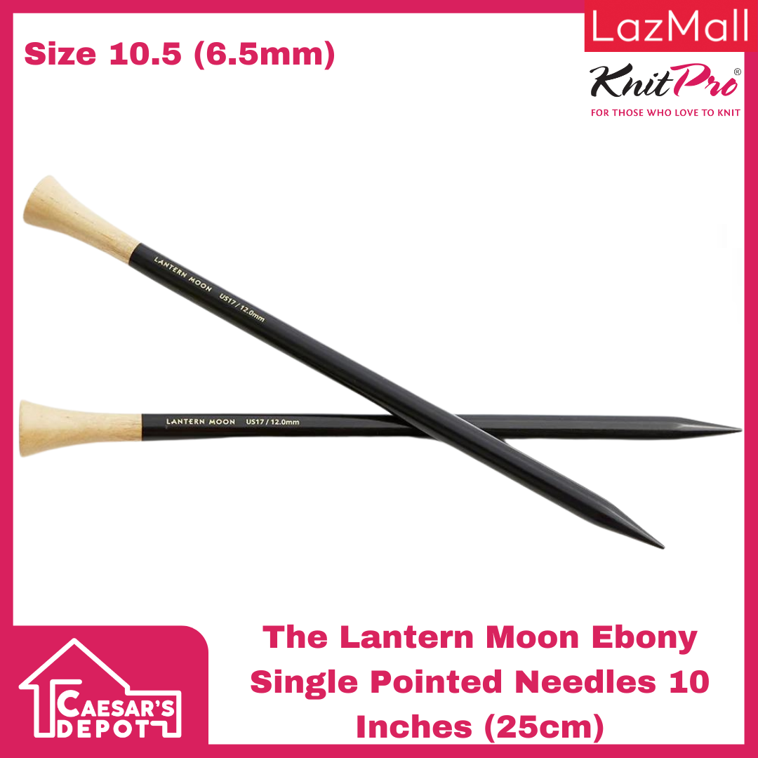 The Lantern Moon Ebony Single Pointed Needles 10 Inches (25cm)