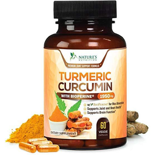 Natures Nutrition Turmeric Curcumin with BioPerine 1950 mg
