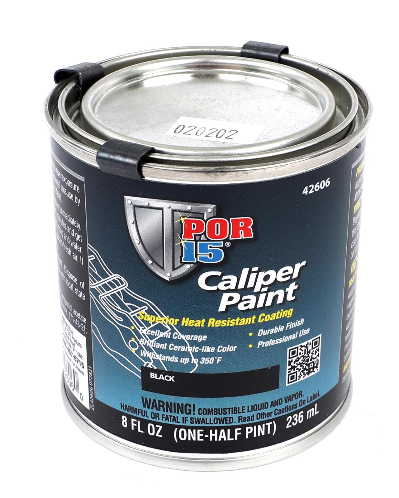 POR-15 Caliper Paint Superior Heat Resistant Coating | Black 42606 - 236ml / 8 fl oz