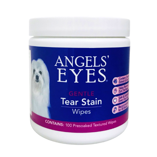 Angels' Eyes Gentle Tear Stain Wipes for Dogs and Cats, 100 Presoaked Textured Wipes