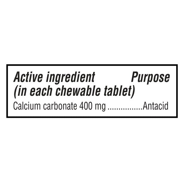 Equate Children's Stomach Relief 400 mg Bubble Gum Flavor, 24 Chewable Tablets