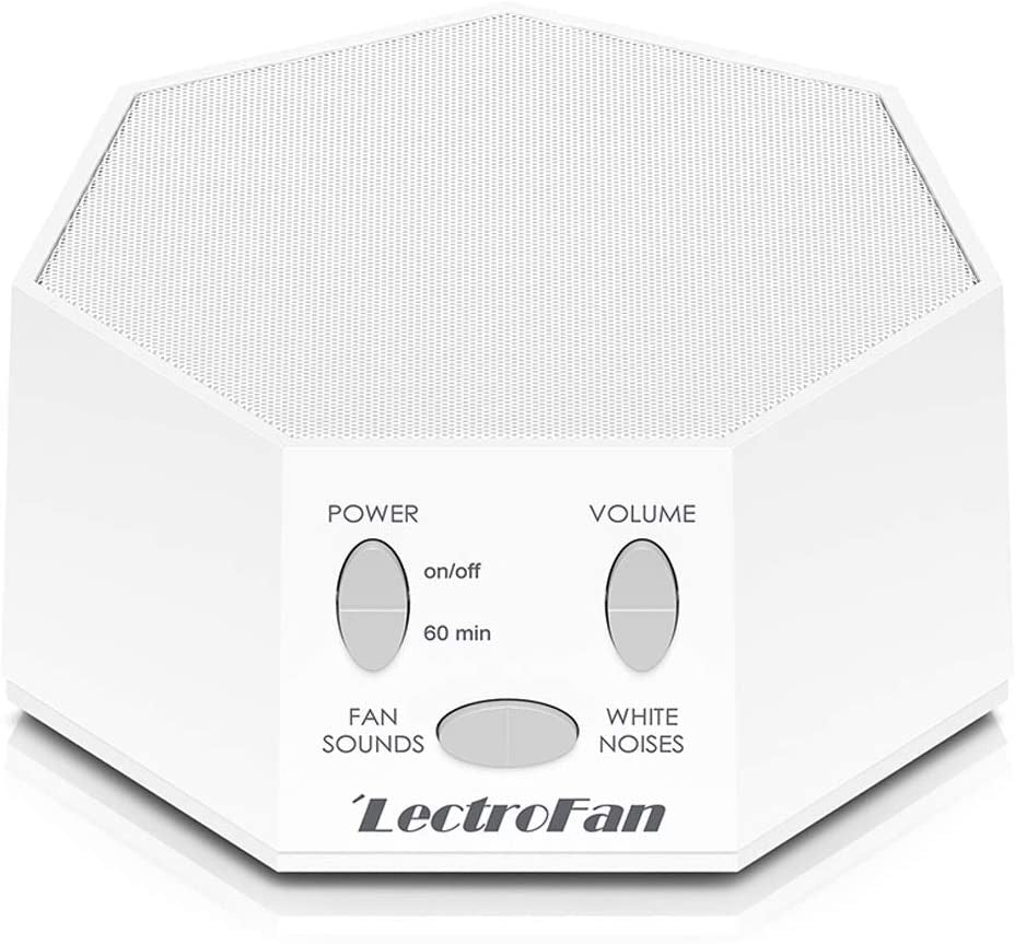 LectroFan Premium White Noise Sound Machine with 20 Non-Looping Fan White, Unscented, 1 Count
