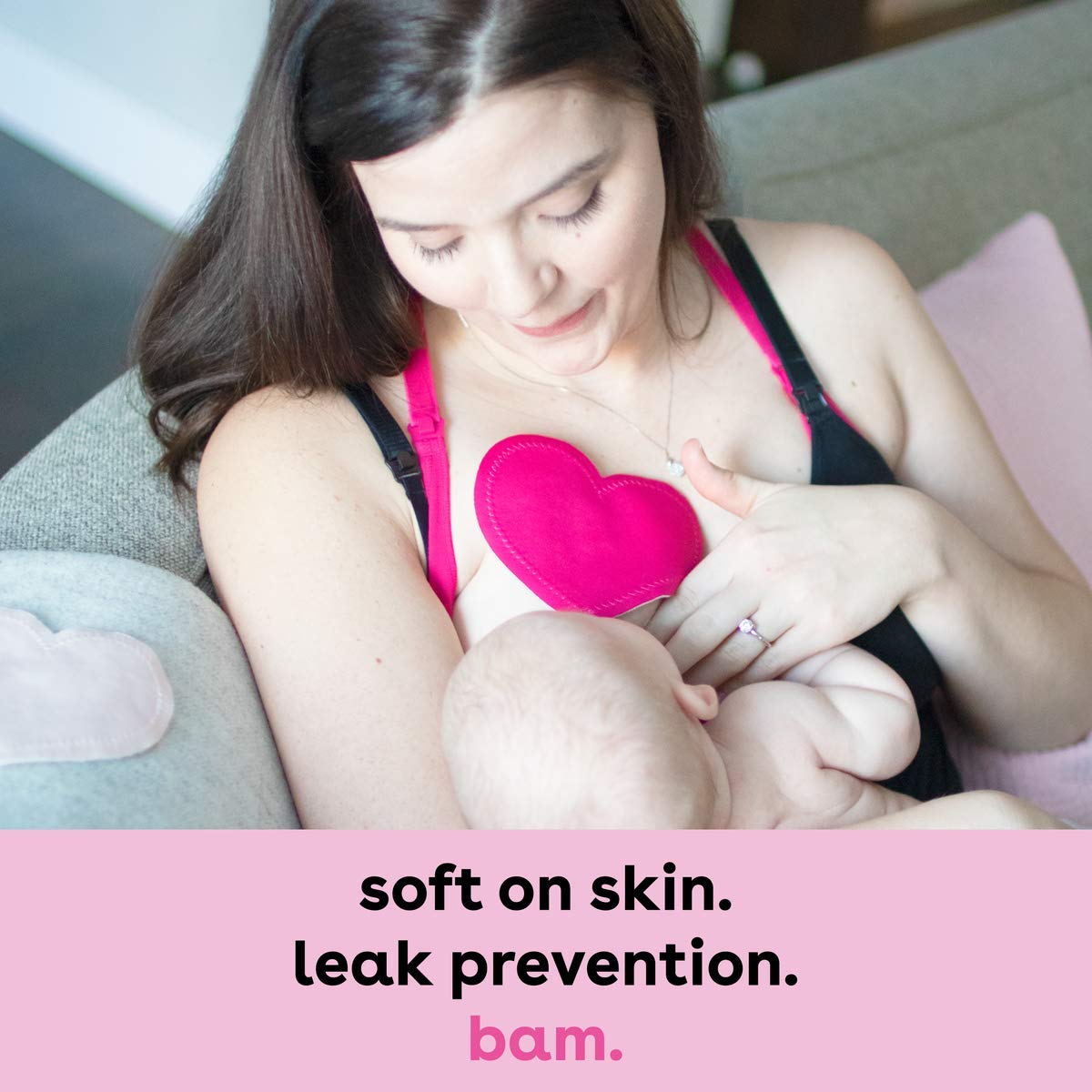 Bamboobies Washable Nursing Pads For Breastfeeding, Reusable Breast Pads, 4 Overnight Pairs (8 Pads)