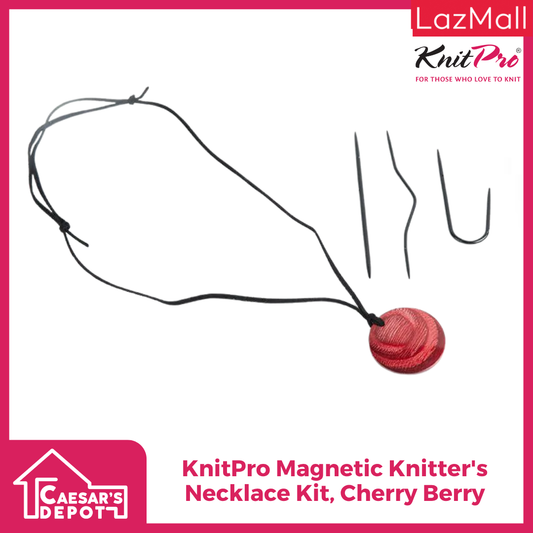 KnitPro Magnetic Knitter's Necklace Kit, Cherry Berry