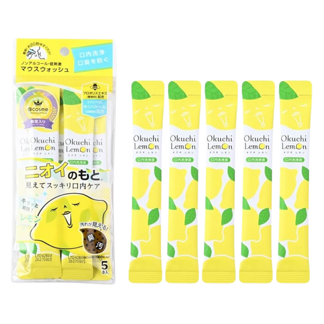 Okuchi Lemon Mouth Wash, 5 Count