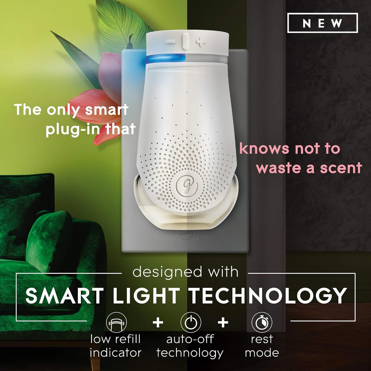 Glade PlugIns Plus Clean Linen Refills Air Freshener Kit, 1 Warmer + 3 Refills, 0.67 fl. oz (120V)