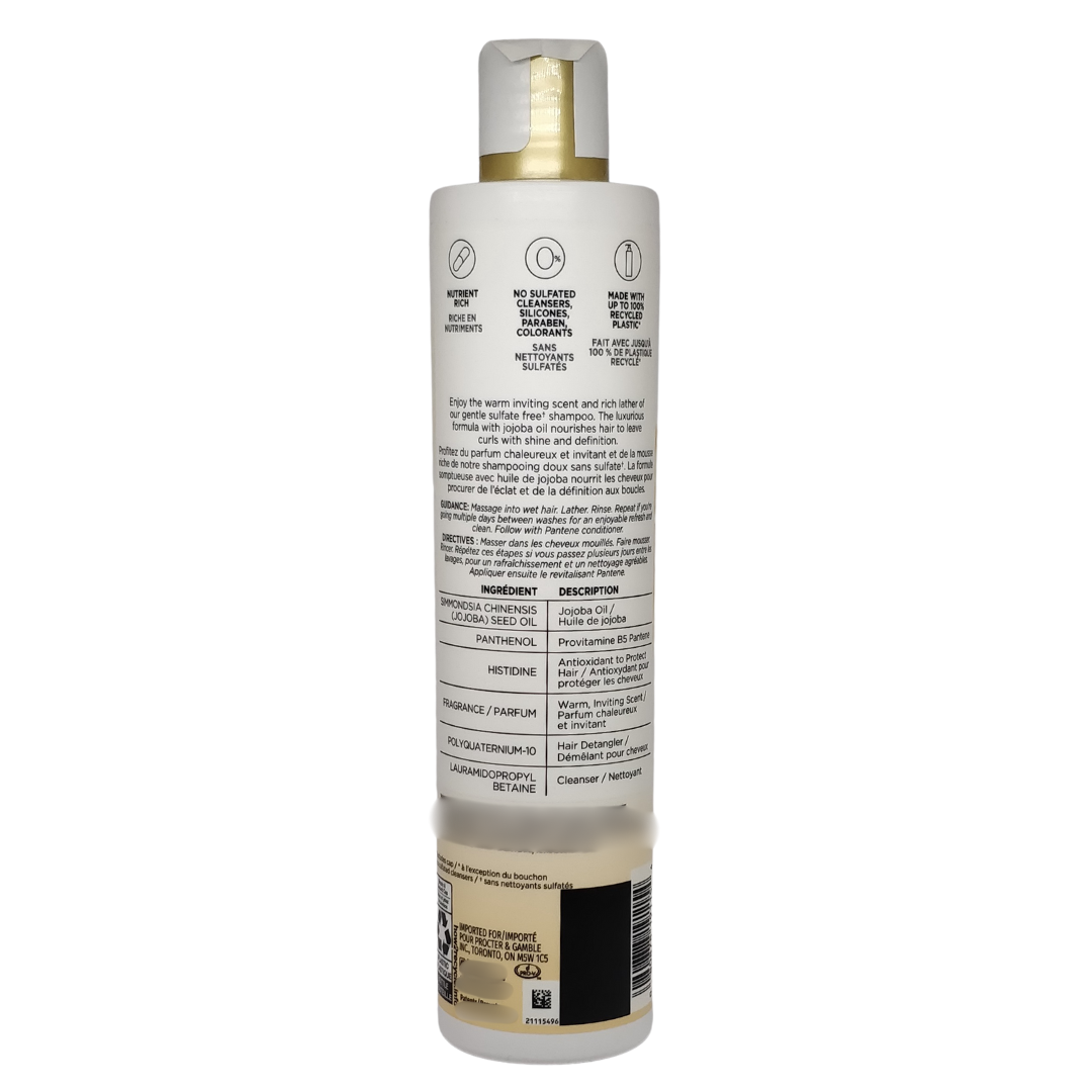 Pantene Nutrient Blends Complete Curl Care With Jojoba Oil Sulfate Free Shampoo 9.6 fl oz/285ml