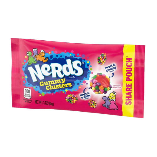 Nerds Candy Gummy Clusters Rainbow, 3 oz / 85 g