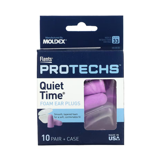 Flents Protechs Quiet Time Foam Ear Plugs with Case, 10 Pair