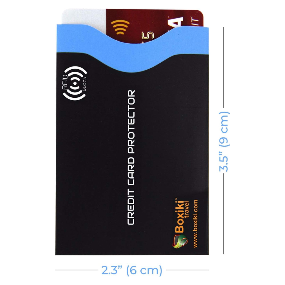 Boxiki Travel Premium RFID Credit Card Blocking Sleeves, 12 Count