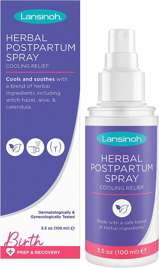 Lansinoh Herbal Postpartum Spray Cooling Relief - 3.5oz / 100ml