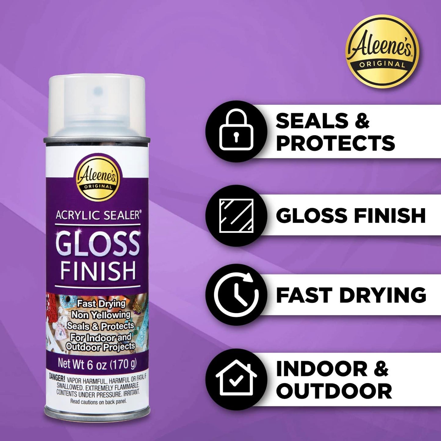 Aleene's Spray Acrylic Sealer, Gloss Finish, 170 g / 6 oz