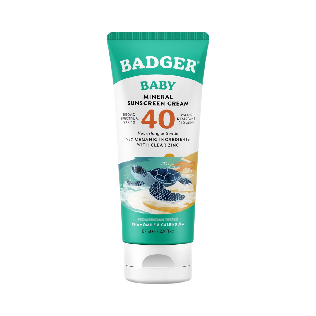 Badger Baby Mineral Sunscreen Cream SPF 40, 87 ml / 2.9 oz
