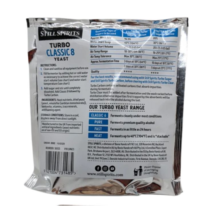 Still Spirits Turbo Classic 8 Yeast 180 g / 6.34 oz