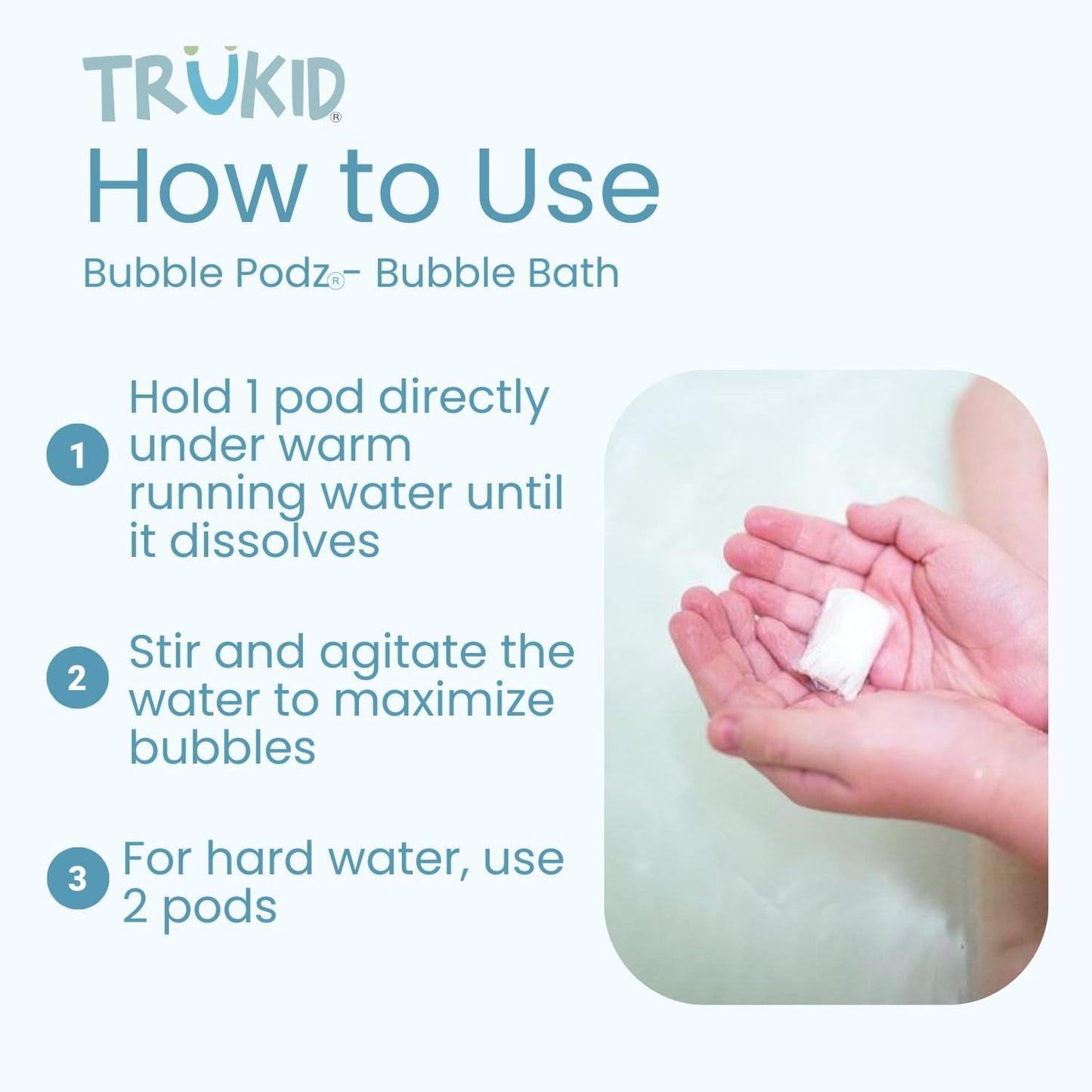 TruKid Bubble Pods Natural Bubble Bath Ever Sensitive Care 10 Pods