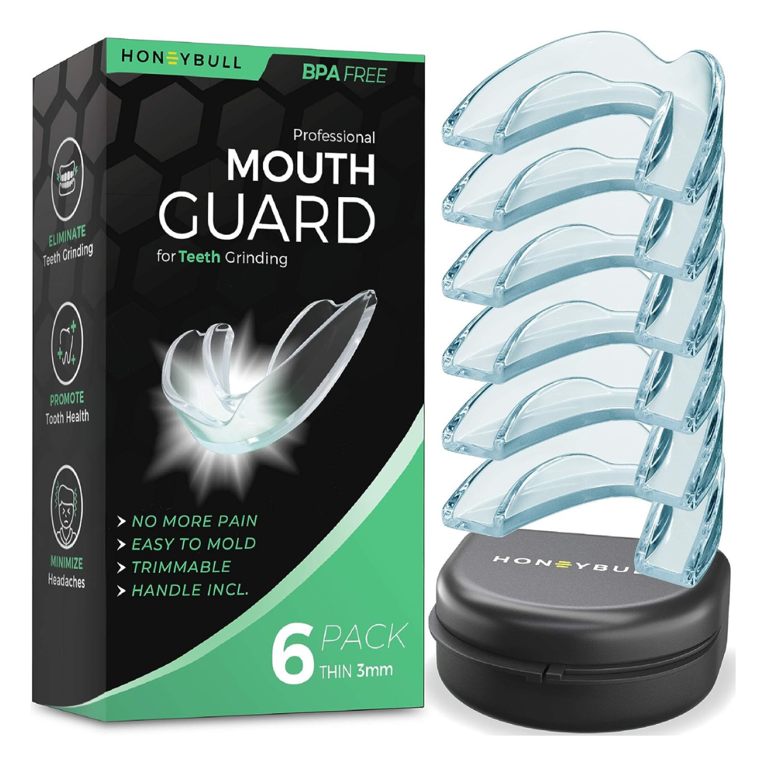 Honeybull Professional Mouth Guard For Teeth Grinding - 6 Pack