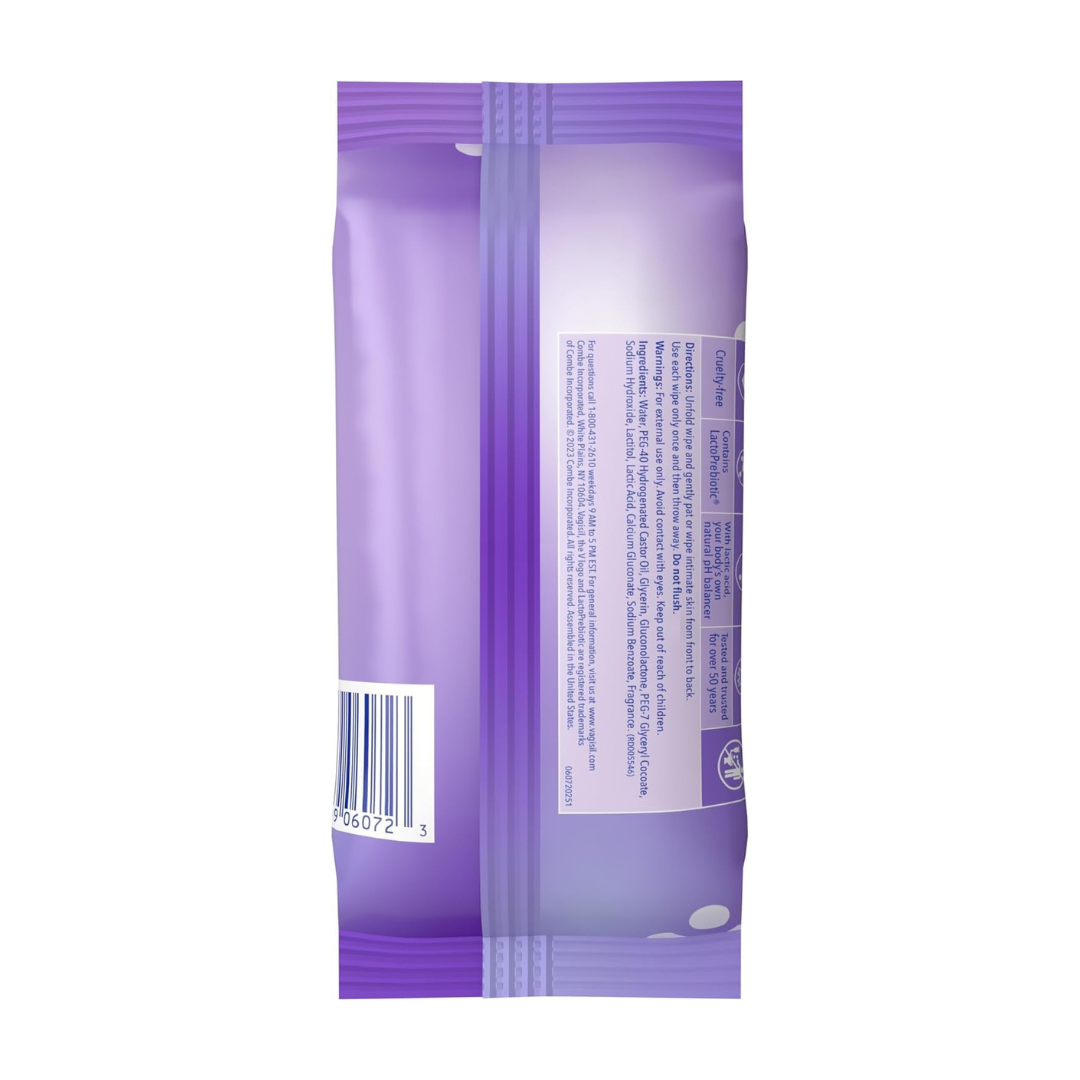 Vagisil pH Balance Daily Freshening Wipes with Lactic Acid, 20 Wipes