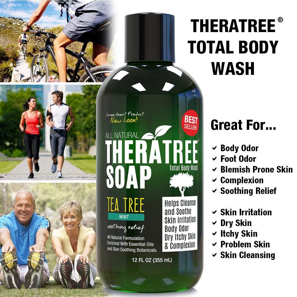 Oleavine TheraTree Tea Tree Oil Soap with Neem Oil - 12oz - Helps Skin Irritation, Body Odor, Helps Restore Healthy Complexion for Body and Face