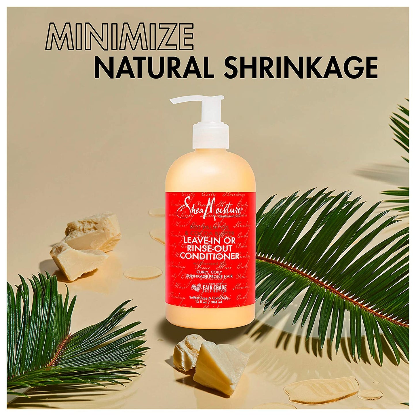 SheaMoisture Red Palm Oil & Cocoa Butter Leave-In or Rinse-Out Conditioner with Flaxseed Oil. 13 fl.oz / 384 ml