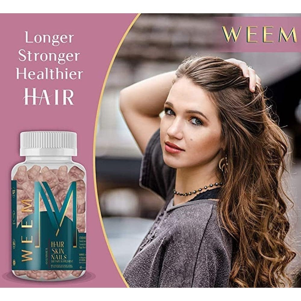 Weem Hair Skin Nails Supplement 60 Gummies