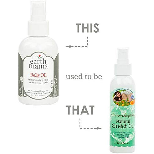 Earth Mama Belly Oil to Help Ease Skin and Stretch Marks, 4 fl oz