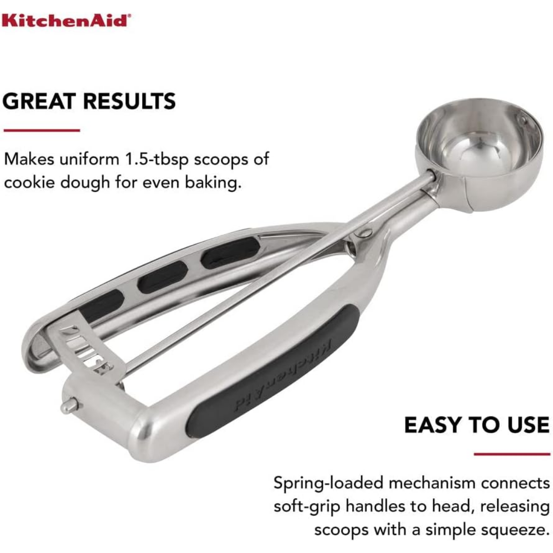 KitchenAid Cookie Dough Scoops Set of 3, Black