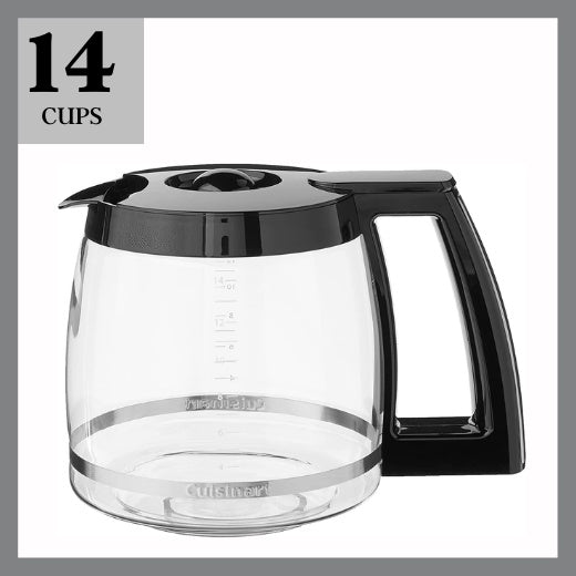 Cuisinart 14 Cup Replacement Glass Carafe, Black, 14 Cup