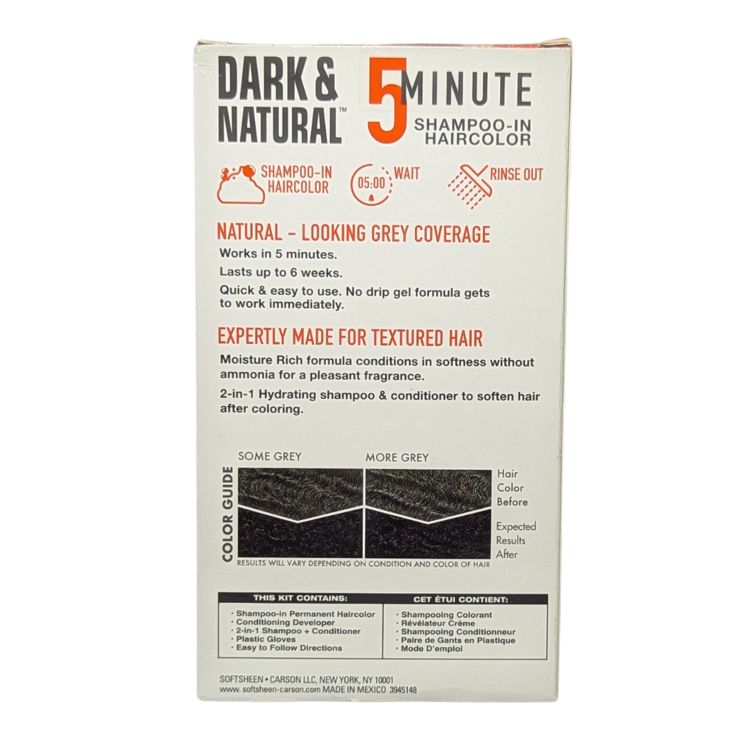 SoftSheen-Carson 5Minute Shampoo-in Haircolor Natural Black, 1 Application