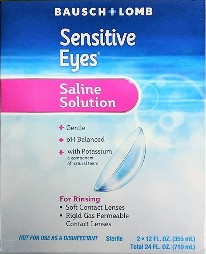 Bausch + Lomb Contact Lens / Sensitive Eyes Saline Solution 24 Fl Oz / 710 ml