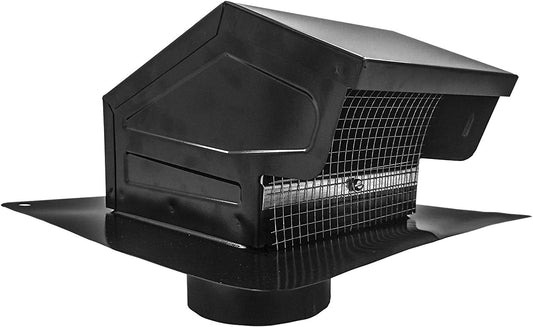 Builder's Best Galvanized Steel Roof Vent Cap with Removable Screen & Damper 4" - 084635