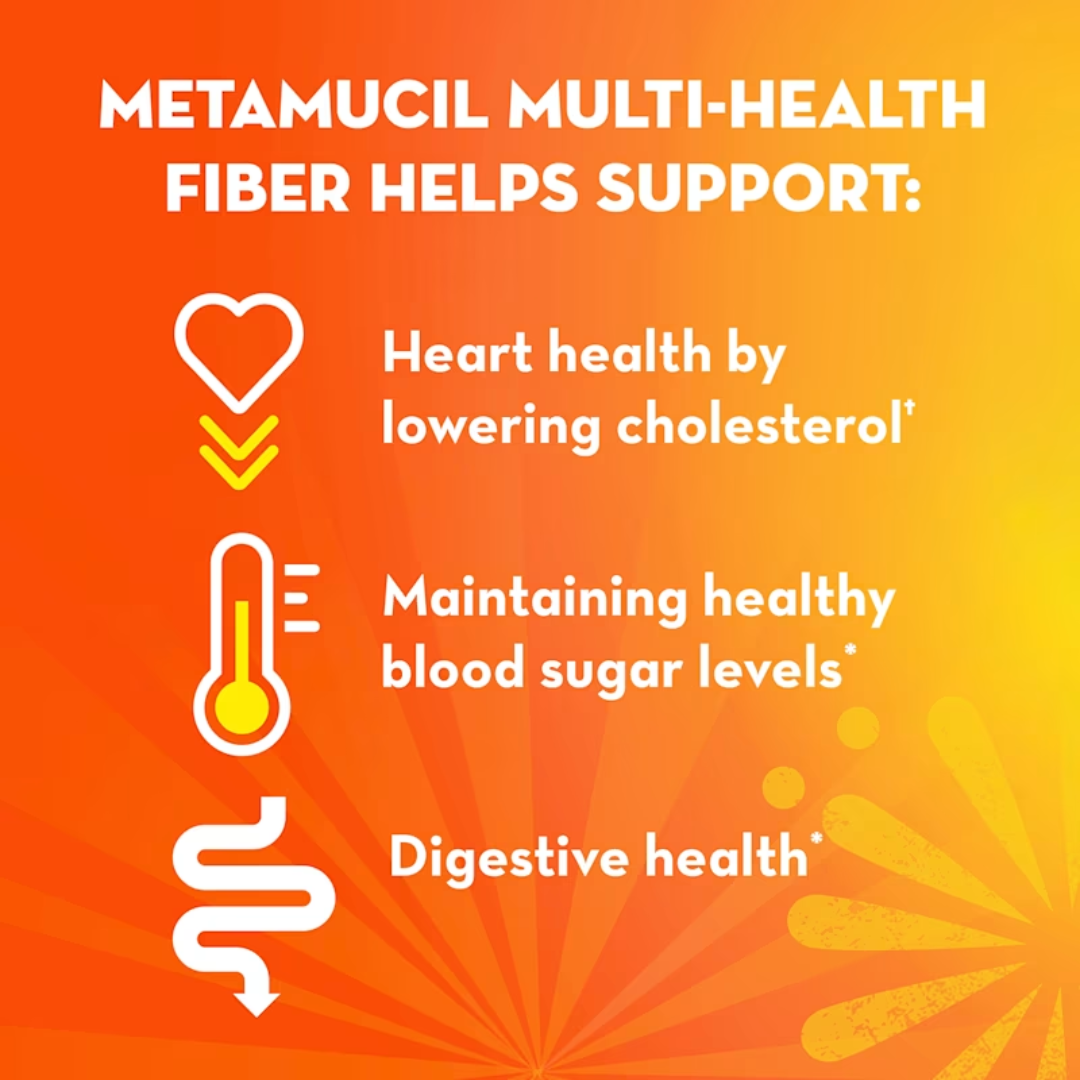 Metamucil 3-in-1 Daily Psyllium Fiber Supplement, 300 Capsules
