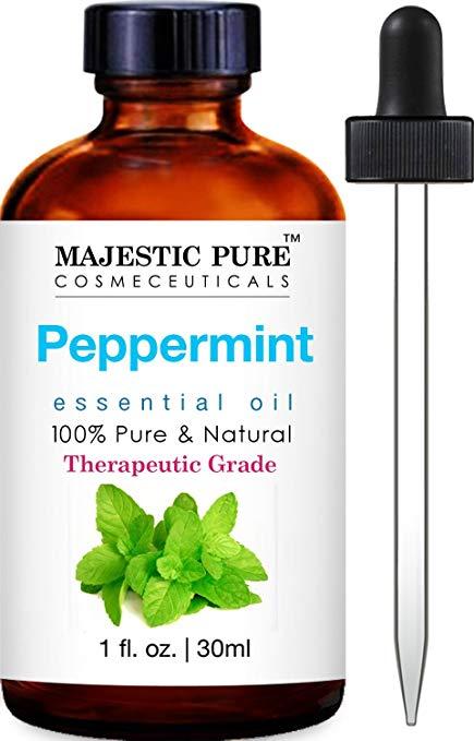 Majestic Pure Peppermint Essential Oil, 100% Pure and Natural Therapeutic Grade (1 fl. oz / 30 ml)