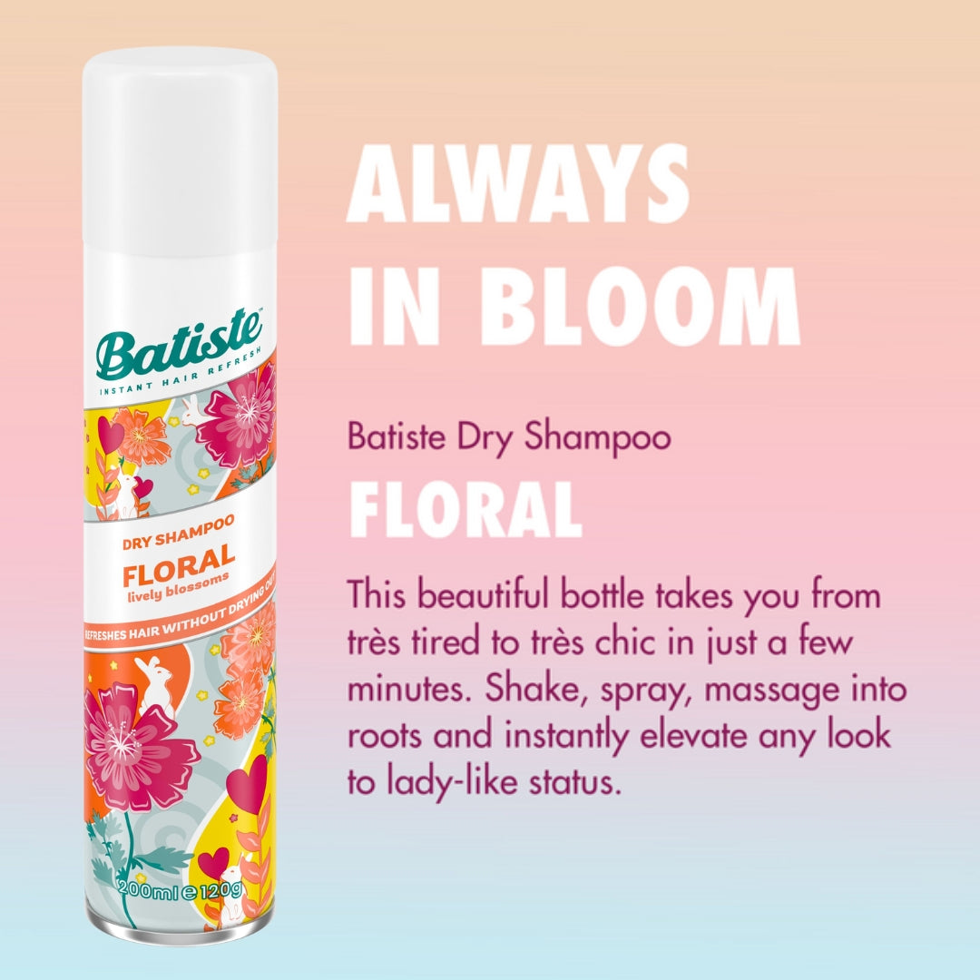 Batiste Dry Shampoo Floral Lively Blossoms, 200 ml / 120 g