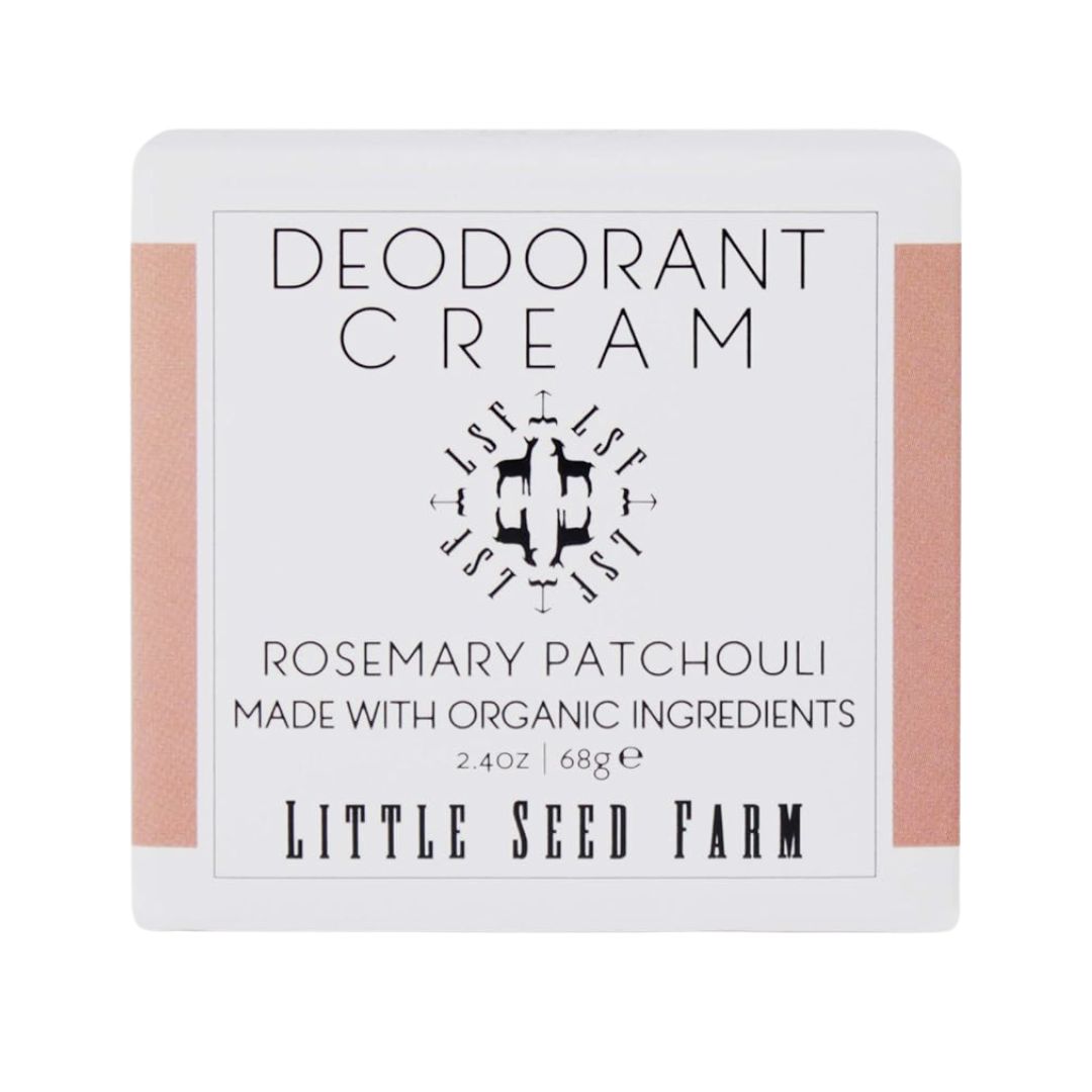 Little Seed Farm All Natural Deodorant Cream, Made with Organic Ingredients, 2.4 oz. / 68g