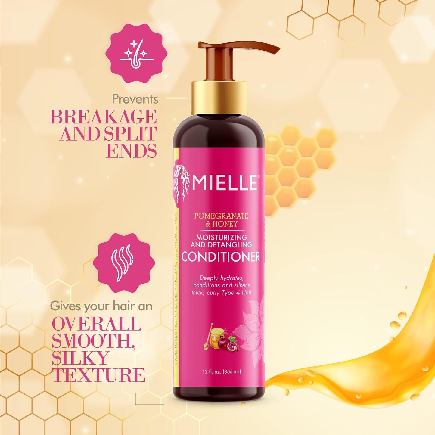 Mielle Pomegranate & Honey Moisturizing And Detangling Conditioner 12 fl oz / 355ml