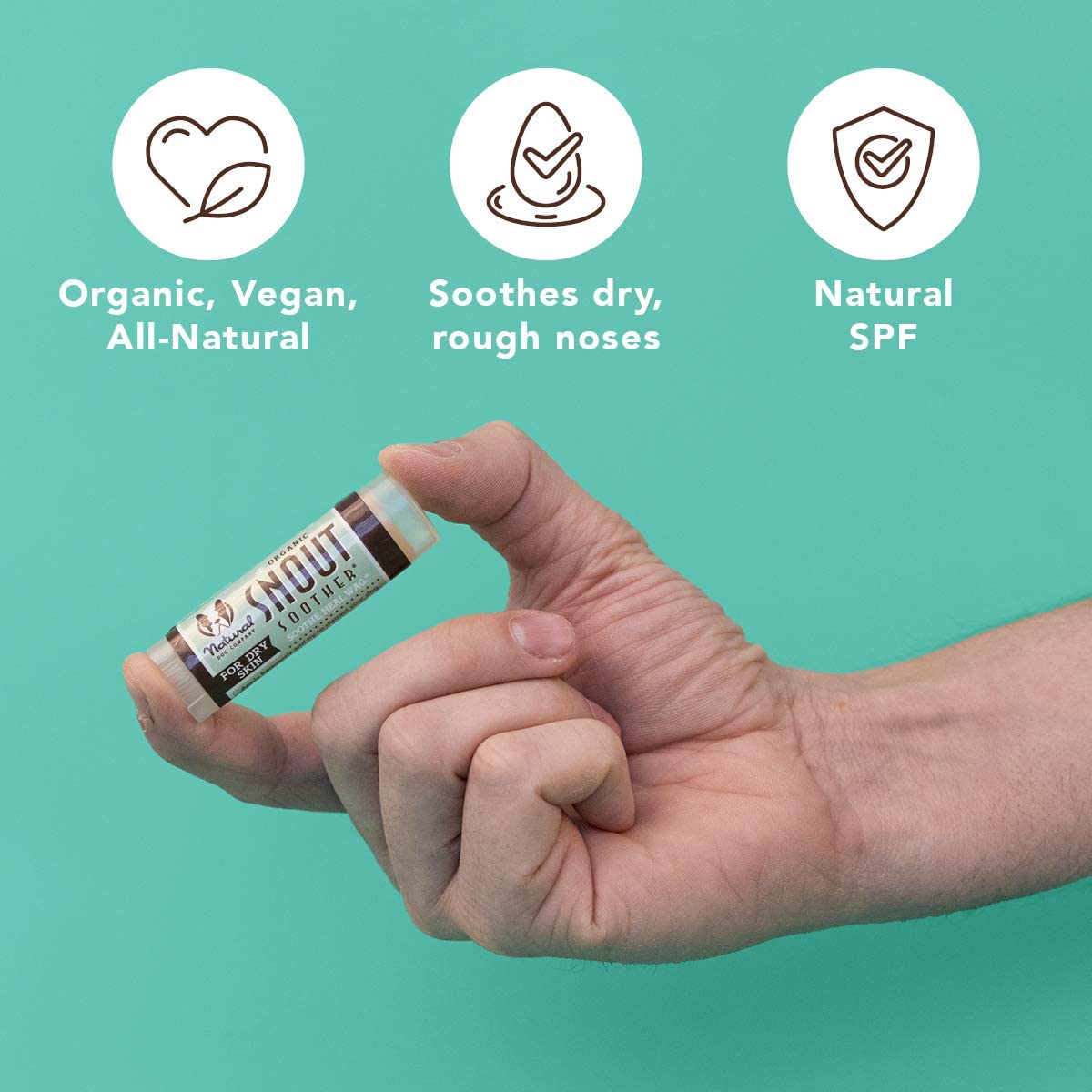 Natural Dog Company Organic Snout Soother Balm for Chapped & Dry Dog Noses, 0.15 oz. / 4.5 ml