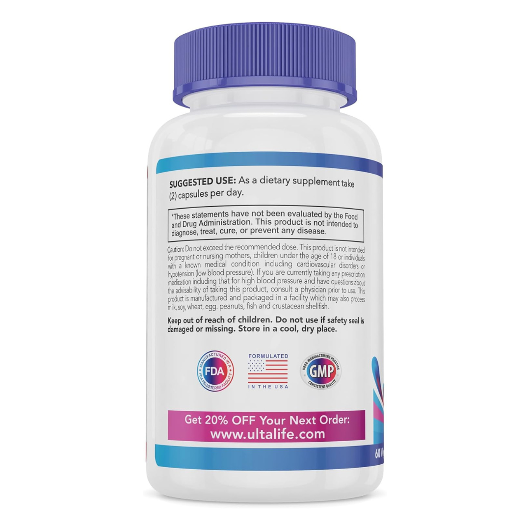 Ultralife Advanced Blood Pressure Complex 60 Vegetable Capsules