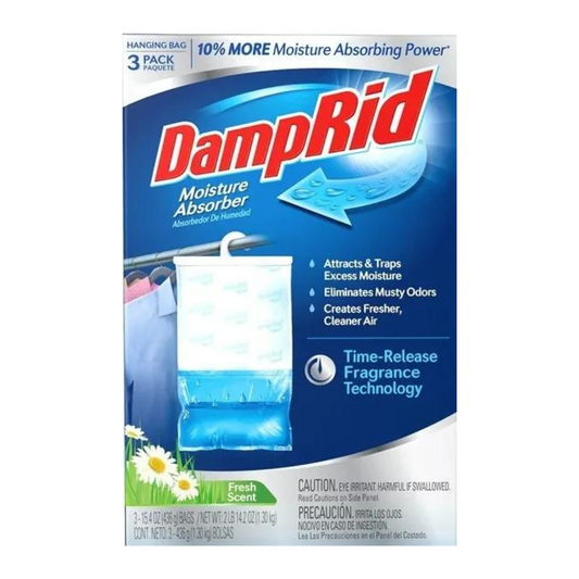 DampRid Moisture Absorber Fresh Scent 3 Pack Paquete 436g (1.30kg)