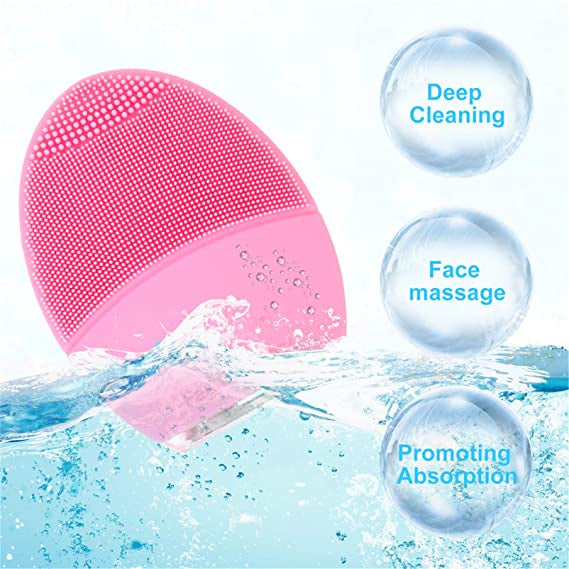 Silicone Electric Facial Cleanser WT-09, Pink 1  Piece