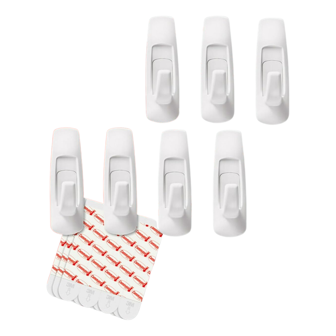 3M Command Large Wall Hooks, 7 Hooks & 12 Strips